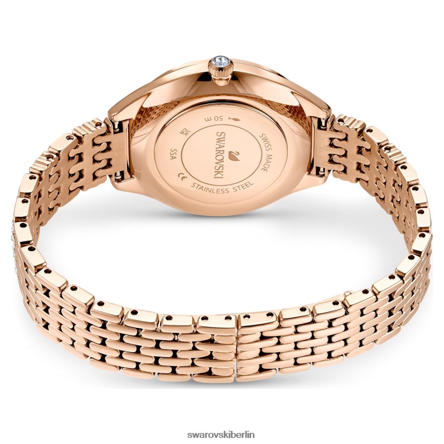 Swarovski Uhr anziehen Swiss Made, Pavé, Metallarmband, Roségoldton, roségoldfarbenes Finish Zubehör HLT4481169
