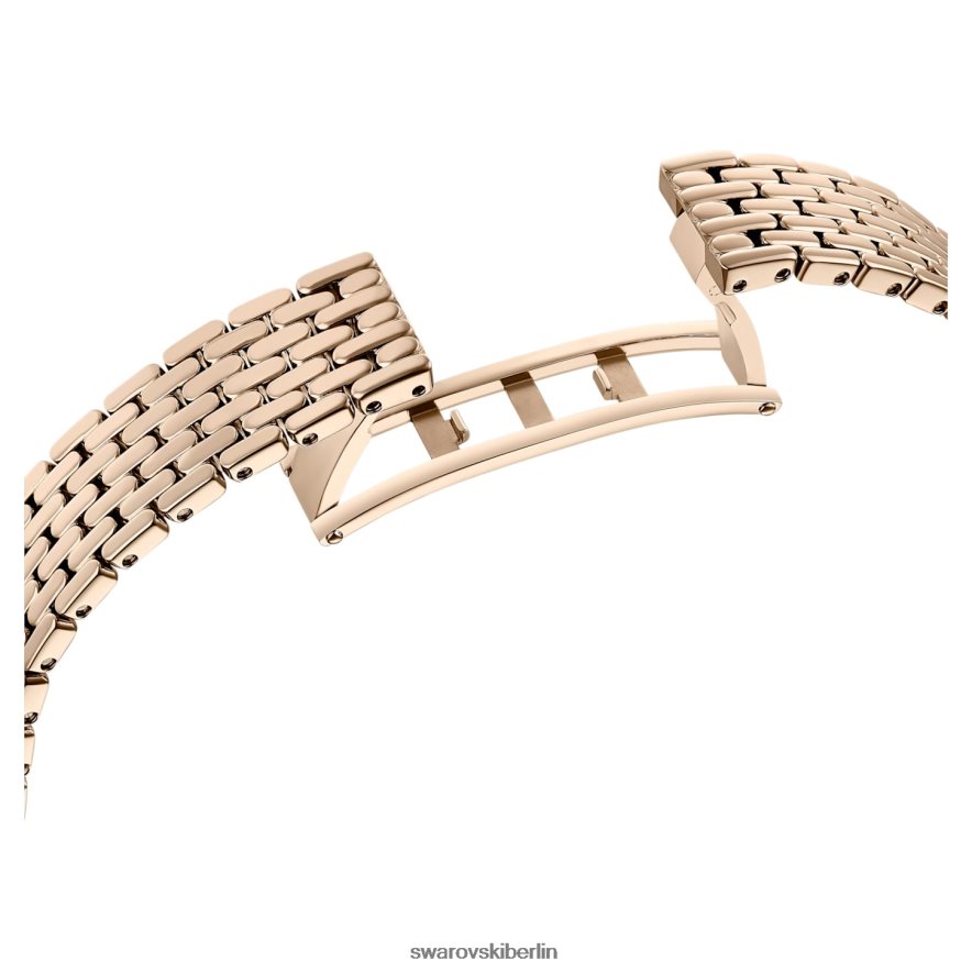 Swarovski Uhr anziehen Swiss Made, Pavé, Metallarmband, goldfarben, champagnergoldfarbenes Finish Zubehör HLT4481135