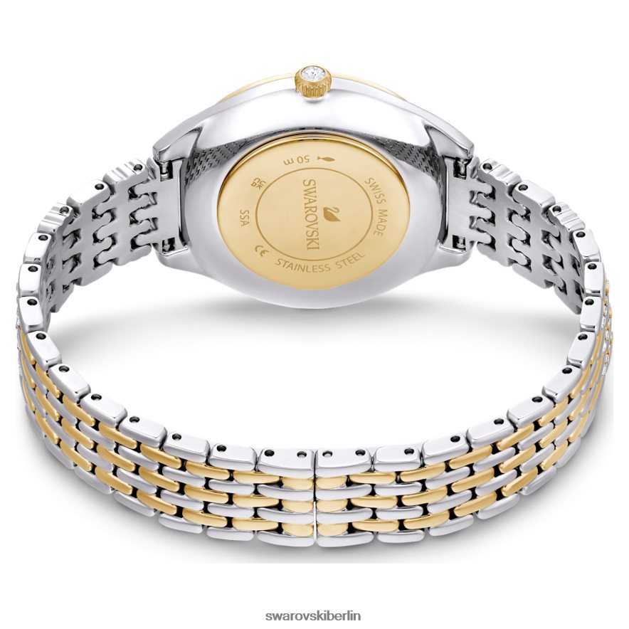 Swarovski Uhr anziehen Swiss Made, Pavé, Metallarmband, schwarz, gemischte Metalloberfläche Zubehör HLT4481137