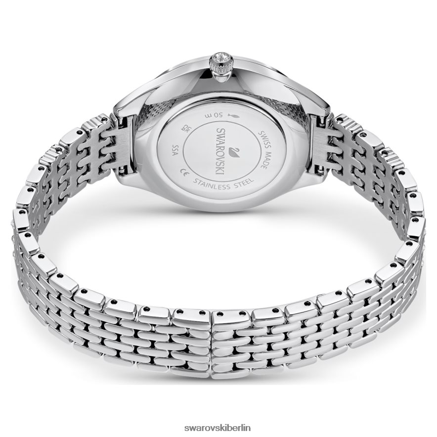 Swarovski Uhr anziehen Swiss Made, Pavé, Metallarmband, silberfarben, Edelstahl Zubehör HLT4481224