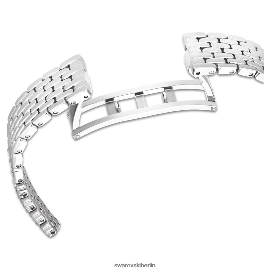 Swarovski Uhr anziehen Swiss Made, Vollpavé, Metallarmband, silberfarben, Edelstahl Zubehör HLT4481223