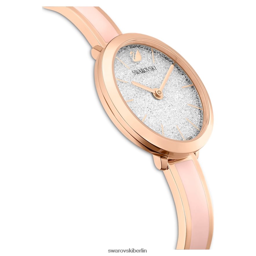 Swarovski Uhr mit kristalliner Freude Swiss Made, Metallarmband, rosa, roségoldfarbenes Finish Zubehör HLT4481189