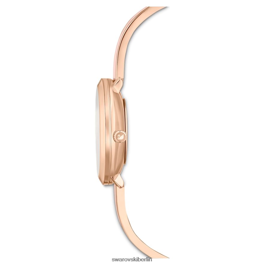 Swarovski Uhr mit kristalliner Freude Swiss Made, Metallarmband, rosa, roségoldfarbenes Finish Zubehör HLT4481189