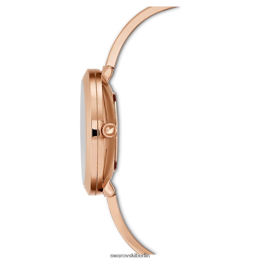 Swarovski Uhr mit kristalliner Freude Swiss Made, Metallarmband, weiß, roségoldfarbenes Finish Zubehör HLT4481188