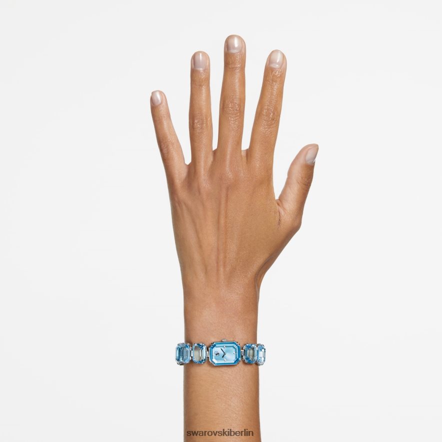 Swarovski betrachten Armband im Achteckschliff, blau, Edelstahl Zubehör HLT4481219