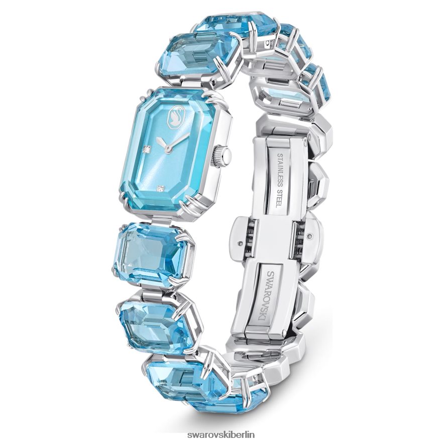 Swarovski betrachten Armband im Achteckschliff, blau, Edelstahl Zubehör HLT4481219