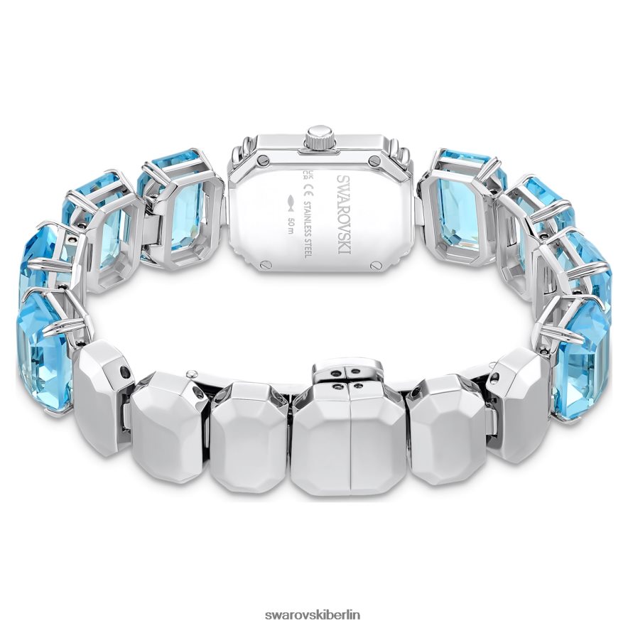Swarovski betrachten Armband im Achteckschliff, blau, Edelstahl Zubehör HLT4481219