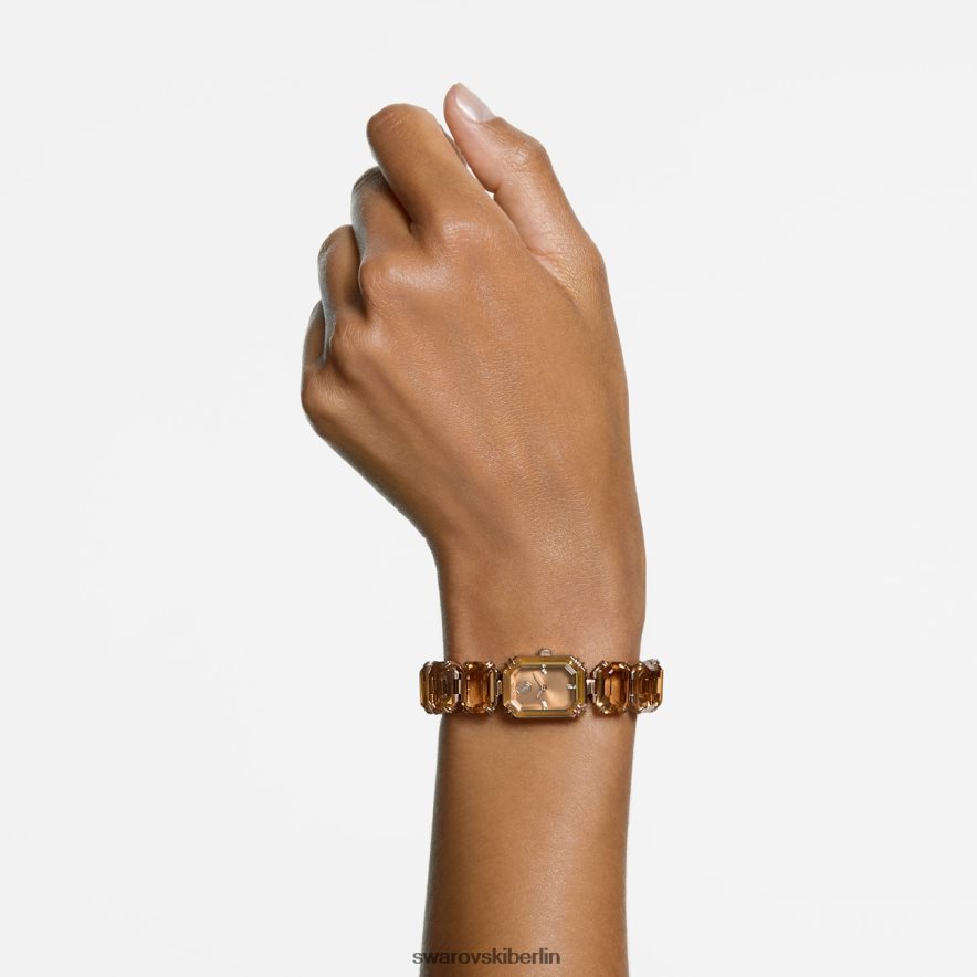 Swarovski betrachten Armband im Achteckschliff, braun, champagnergoldfarbenes Finish Zubehör HLT4481141