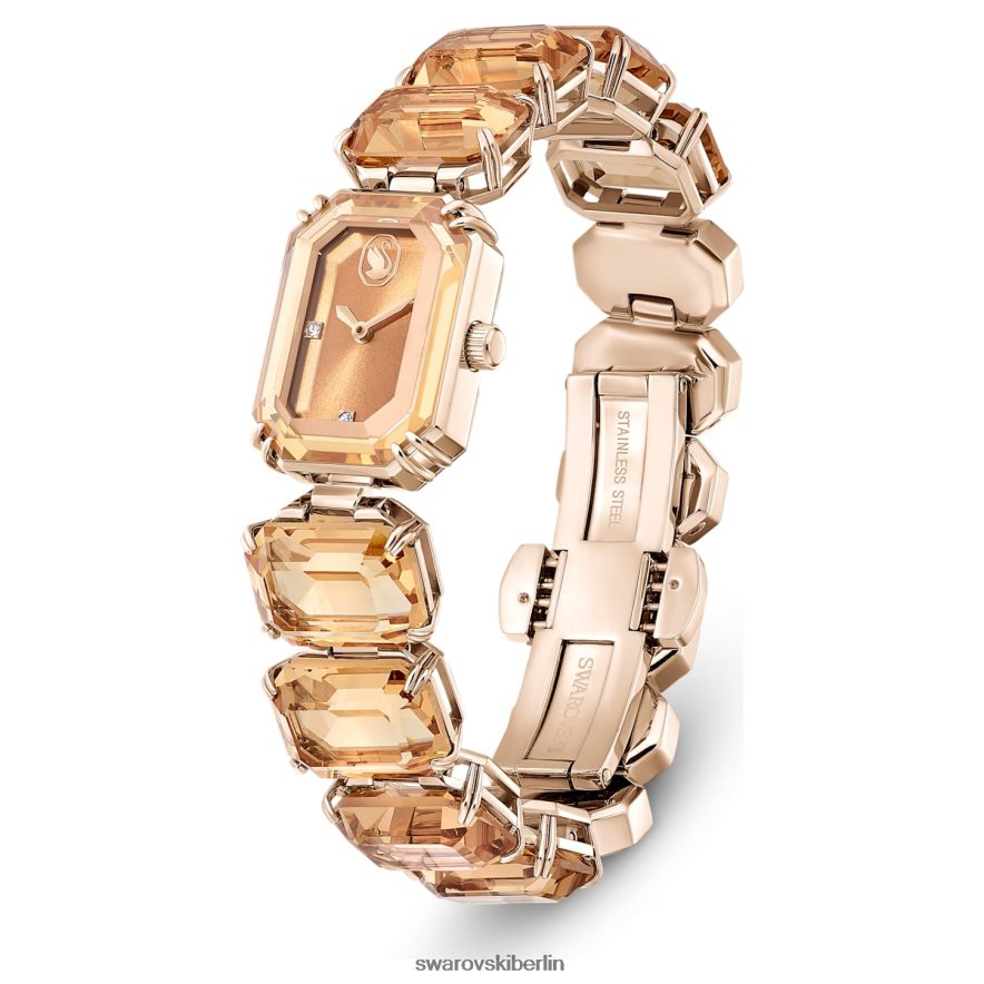 Swarovski betrachten Armband im Achteckschliff, braun, champagnergoldfarbenes Finish Zubehör HLT4481141