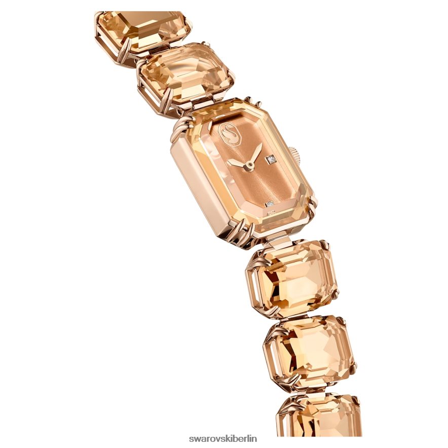 Swarovski betrachten Armband im Achteckschliff, braun, champagnergoldfarbenes Finish Zubehör HLT4481141