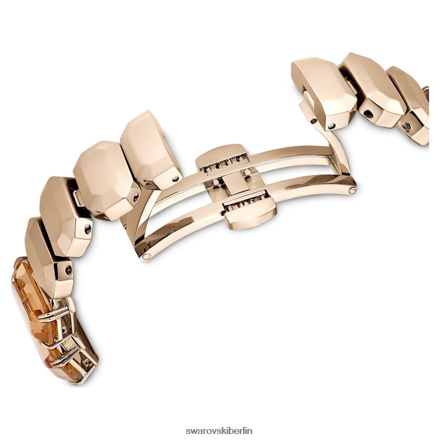 Swarovski betrachten Armband im Achteckschliff, braun, champagnergoldfarbenes Finish Zubehör HLT4481141