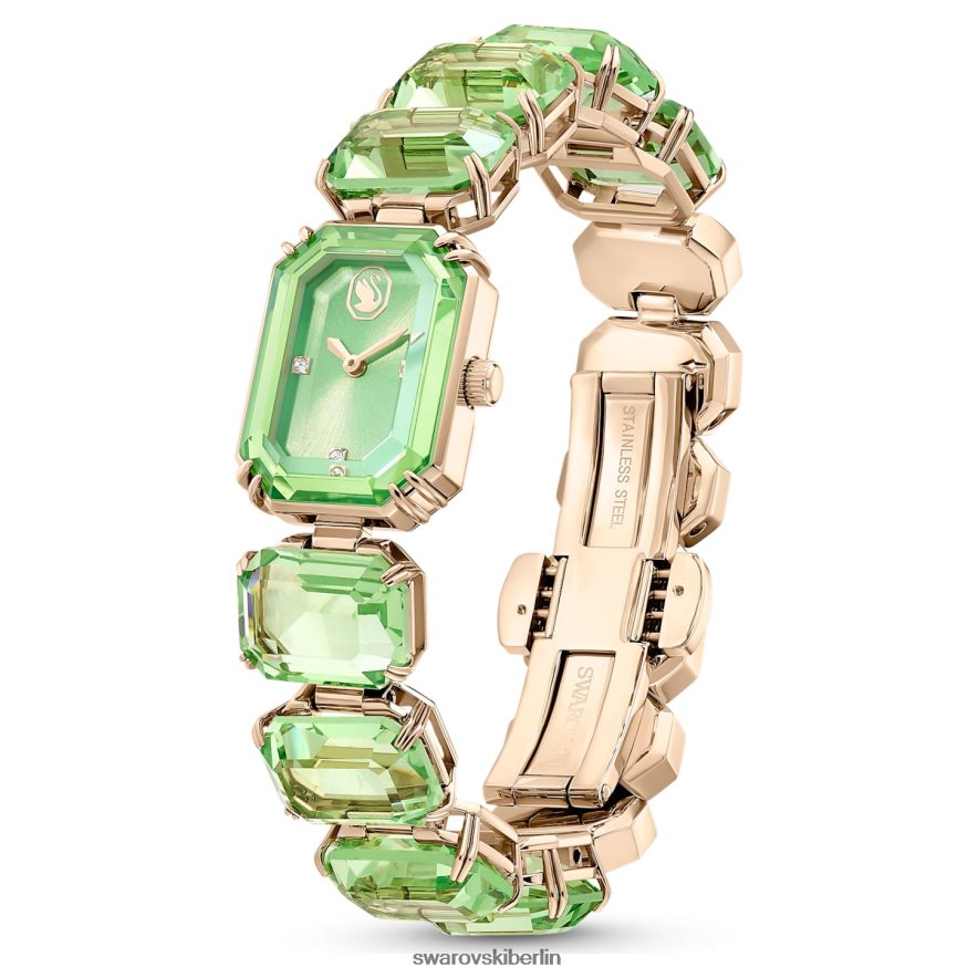Swarovski betrachten Armband im Achteckschliff, grün, champagnergoldfarbenes Finish Zubehör HLT4481142