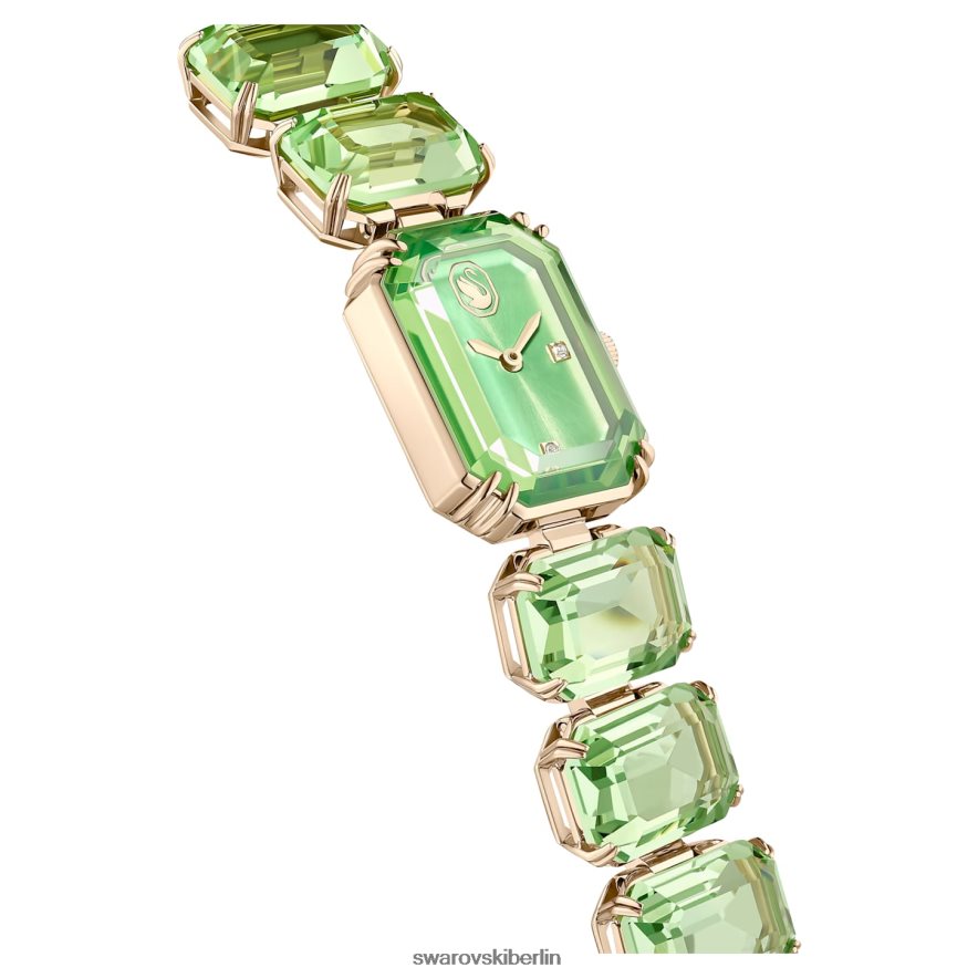 Swarovski betrachten Armband im Achteckschliff, grün, champagnergoldfarbenes Finish Zubehör HLT4481142
