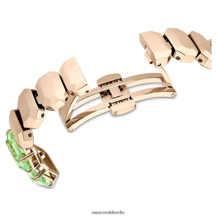 Swarovski betrachten Armband im Achteckschliff, grün, champagnergoldfarbenes Finish Zubehör HLT4481142