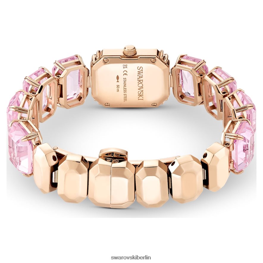 Swarovski betrachten Armband im Achteckschliff, rosa, roségoldfarbenes Finish Zubehör HLT4481200