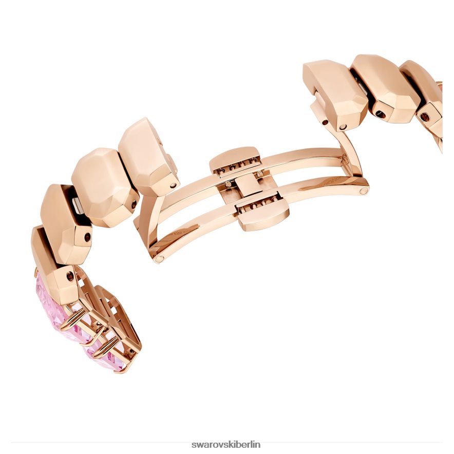 Swarovski betrachten Armband im Achteckschliff, rosa, roségoldfarbenes Finish Zubehör HLT4481200