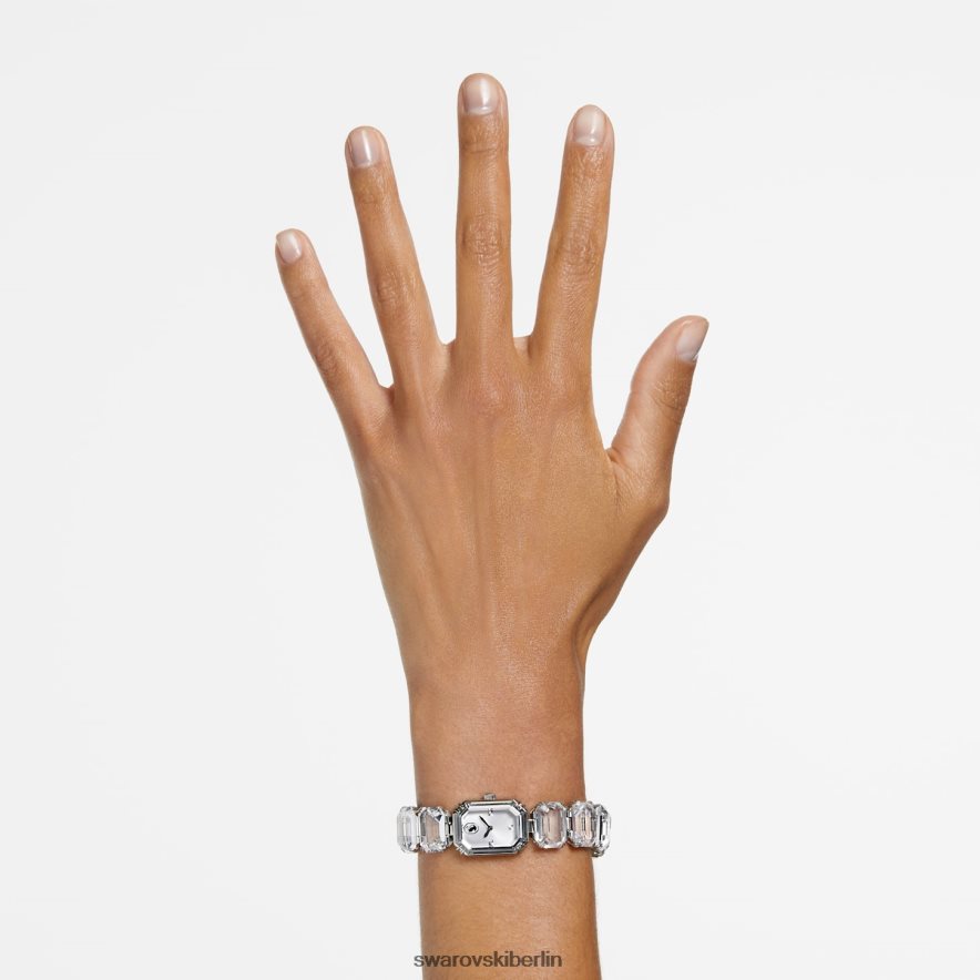 Swarovski betrachten Armband im Achteckschliff, weiß, Edelstahl Zubehör HLT4481225