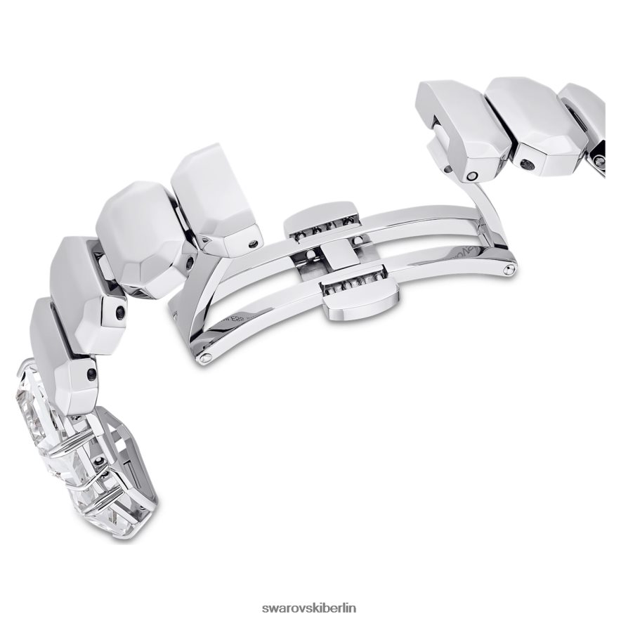 Swarovski betrachten Armband im Achteckschliff, weiß, Edelstahl Zubehör HLT4481225