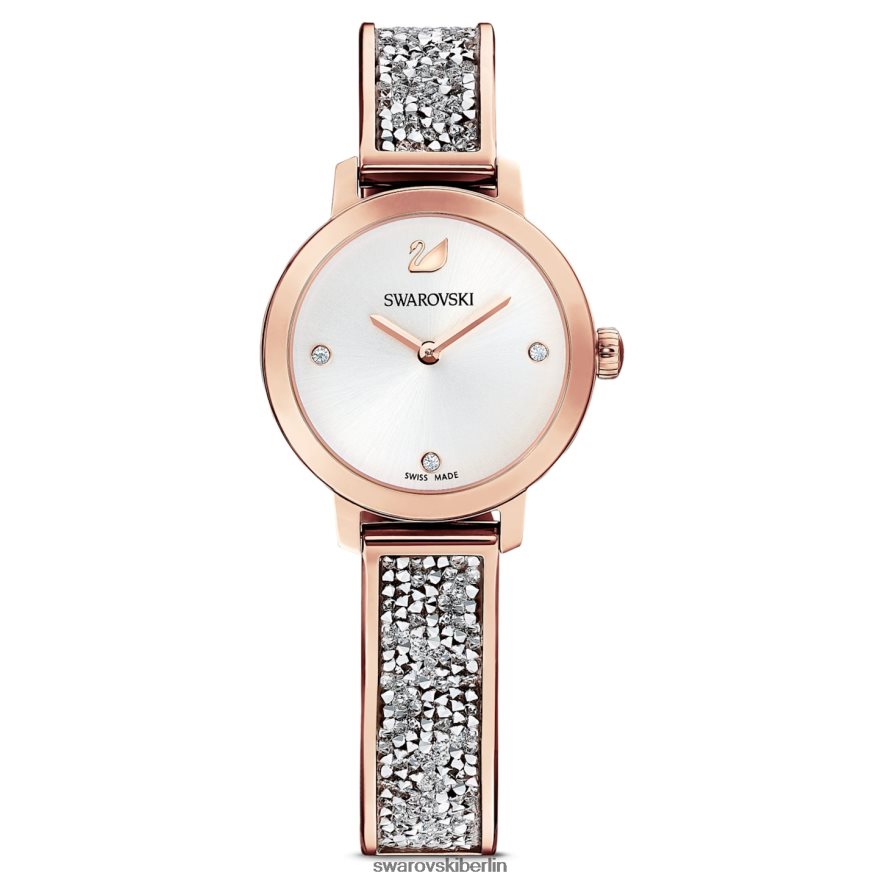 Swarovski kosmische Rockuhr In der Schweiz hergestellt, Metallarmband, roségoldfarben, roségoldfarbenes Finish Zubehör HLT4481170