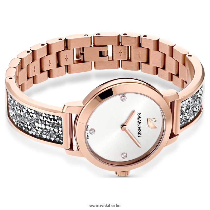 Swarovski kosmische Rockuhr In der Schweiz hergestellt, Metallarmband, roségoldfarben, roségoldfarbenes Finish Zubehör HLT4481170