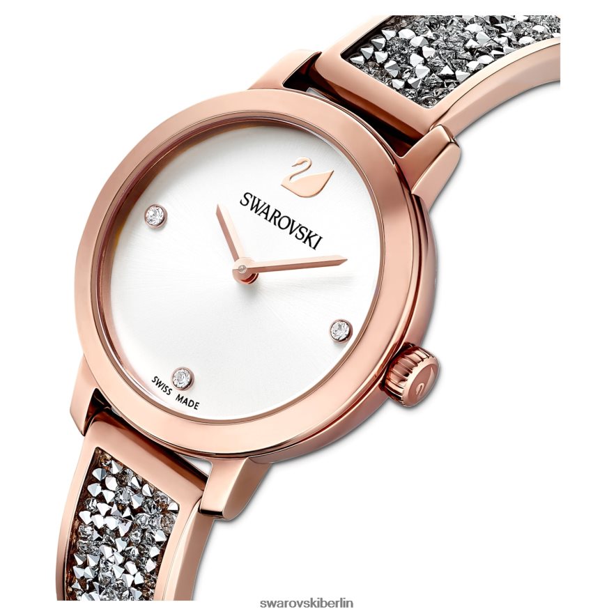 Swarovski kosmische Rockuhr In der Schweiz hergestellt, Metallarmband, roségoldfarben, roségoldfarbenes Finish Zubehör HLT4481170