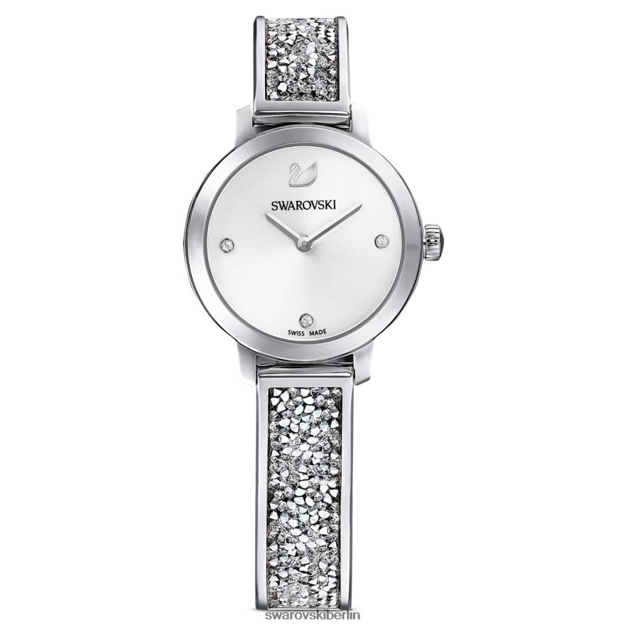 Swarovski kosmische Rockuhr Swiss Made, Metallarmband, silberfarben, Edelstahl Zubehör HLT4481240