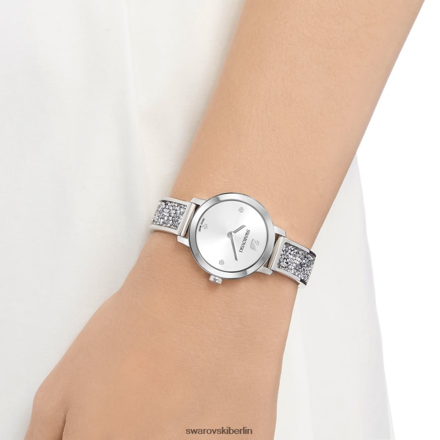Swarovski kosmische Rockuhr Swiss Made, Metallarmband, silberfarben, Edelstahl Zubehör HLT4481240