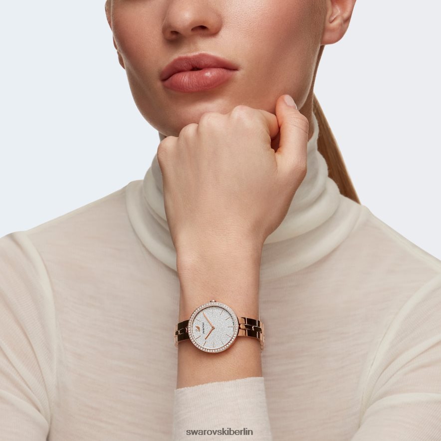Swarovski kosmopolitische Uhr In der Schweiz hergestellt, Metallarmband, roségoldfarben, roségoldfarbenes Finish Zubehör HLT4481180