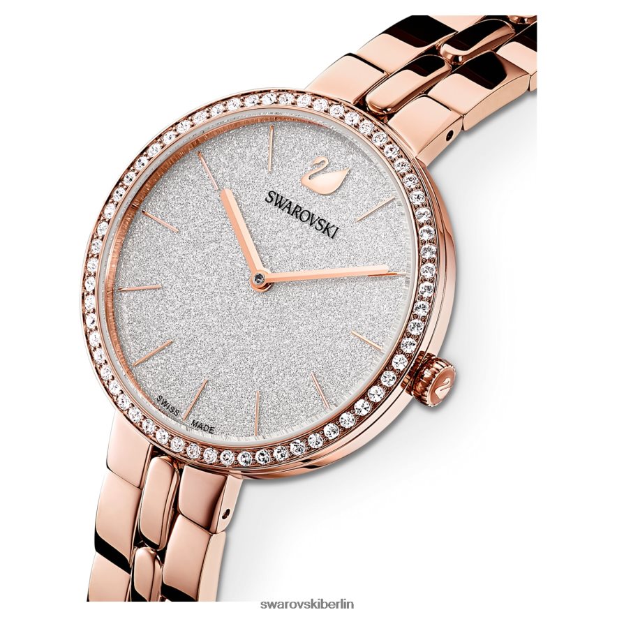 Swarovski kosmopolitische Uhr In der Schweiz hergestellt, Metallarmband, roségoldfarben, roségoldfarbenes Finish Zubehör HLT4481180