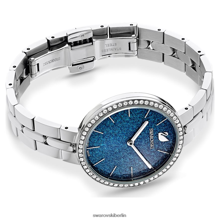 Swarovski kosmopolitische Uhr Swiss Made, Metallarmband, blau, Edelstahl Zubehör HLT4481233