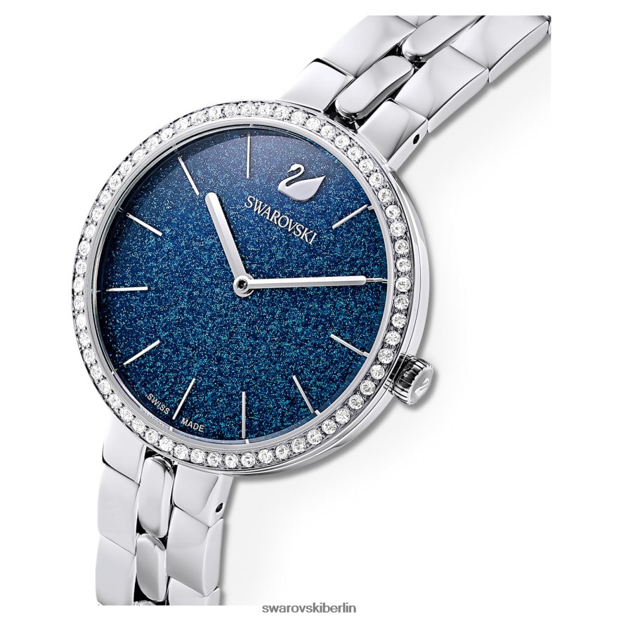 Swarovski kosmopolitische Uhr Swiss Made, Metallarmband, blau, Edelstahl Zubehör HLT4481233