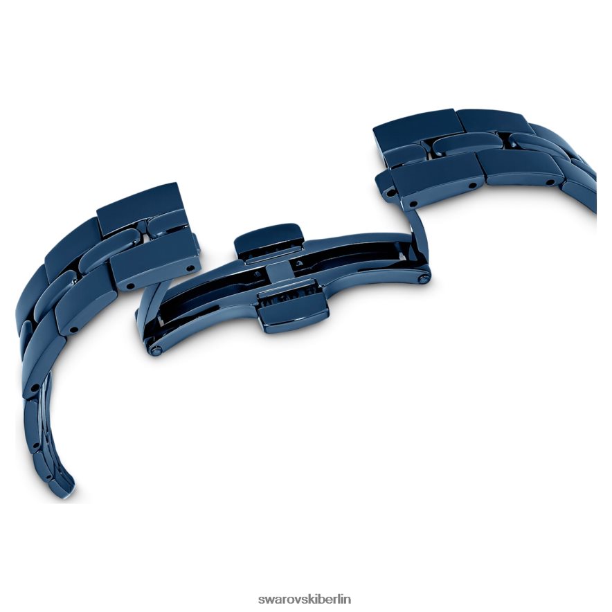 Swarovski kosmopolitische Uhr Swiss Made, Metallarmband, blau, blaues Finish Zubehör HLT4481237