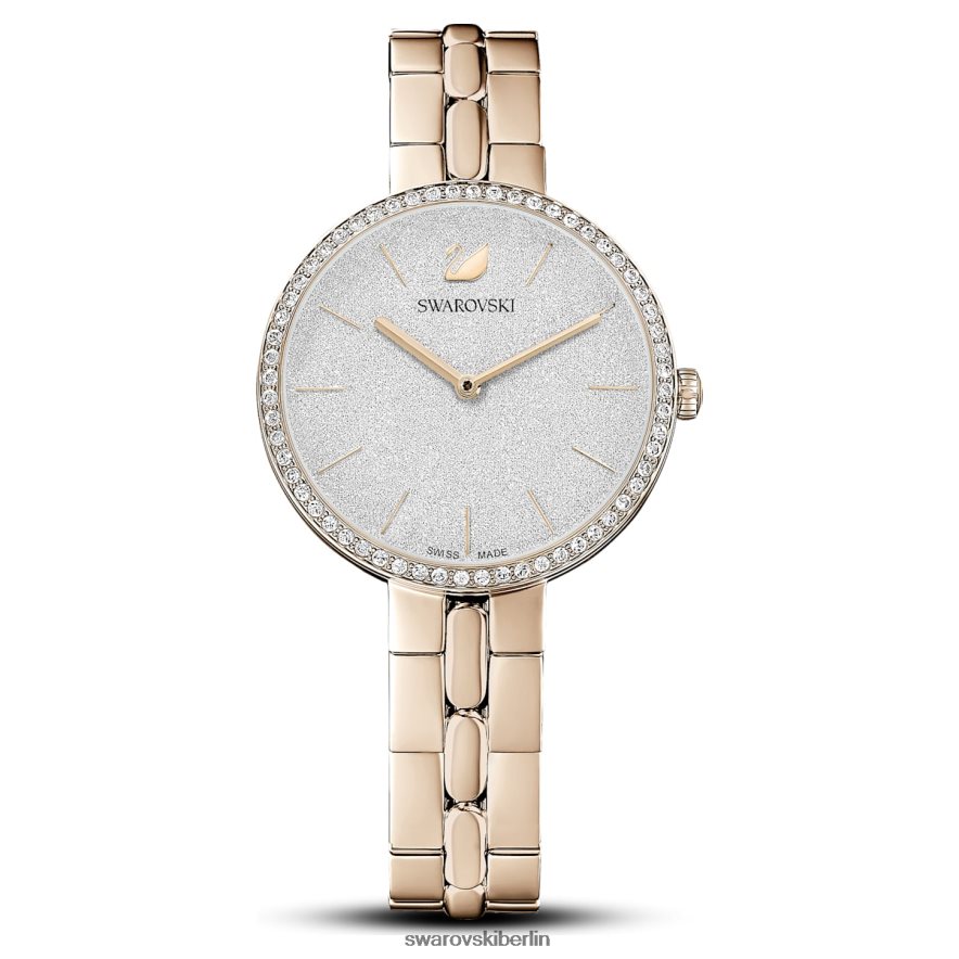 Swarovski kosmopolitische Uhr Swiss Made, Metallarmband, goldfarben, champagnergoldfarbenes Finish Zubehör HLT4481140