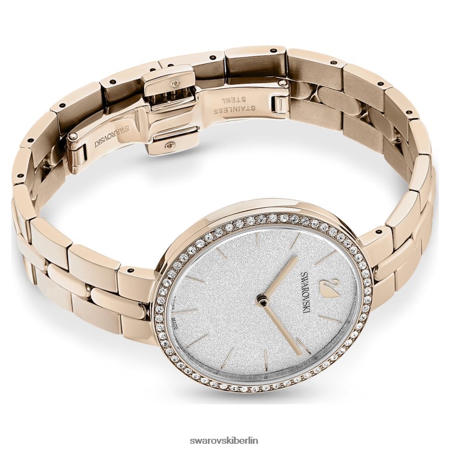 Swarovski kosmopolitische Uhr Swiss Made, Metallarmband, goldfarben, champagnergoldfarbenes Finish Zubehör HLT4481140