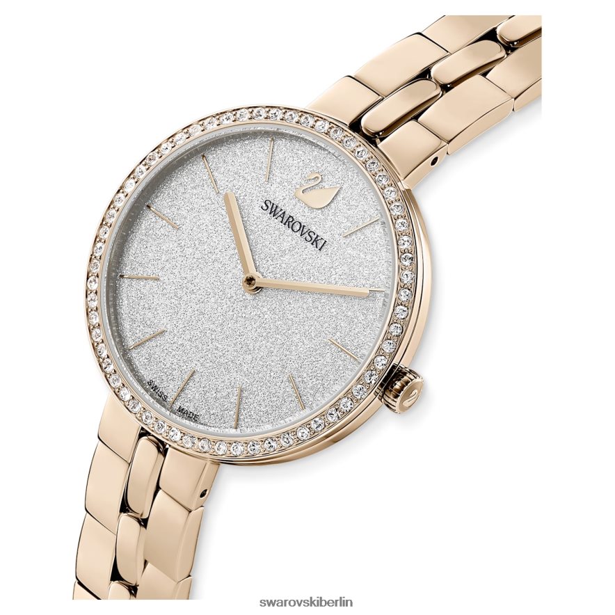 Swarovski kosmopolitische Uhr Swiss Made, Metallarmband, goldfarben, champagnergoldfarbenes Finish Zubehör HLT4481140