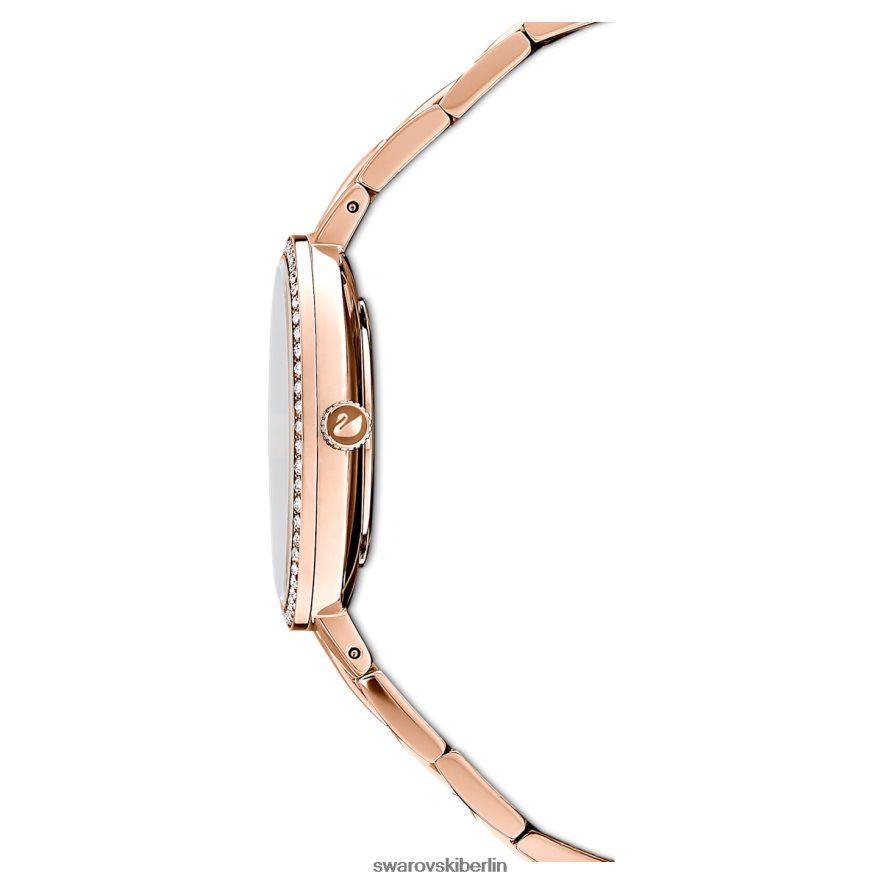 Swarovski kosmopolitische Uhr Swiss Made, Metallarmband, rosa, roségoldfarbenes Finish Zubehör HLT4481178