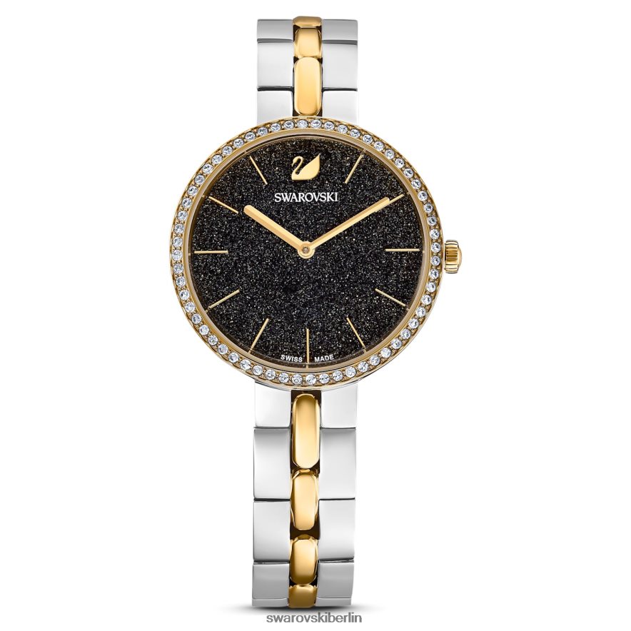 Swarovski kosmopolitische Uhr Swiss Made, Metallarmband, schwarz, Metallmix-Finish Zubehör HLT4481144