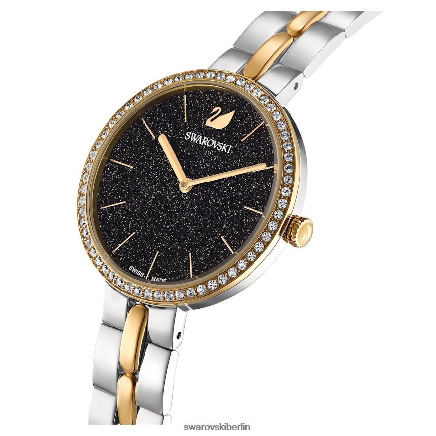 Swarovski kosmopolitische Uhr Swiss Made, Metallarmband, schwarz, Metallmix-Finish Zubehör HLT4481144