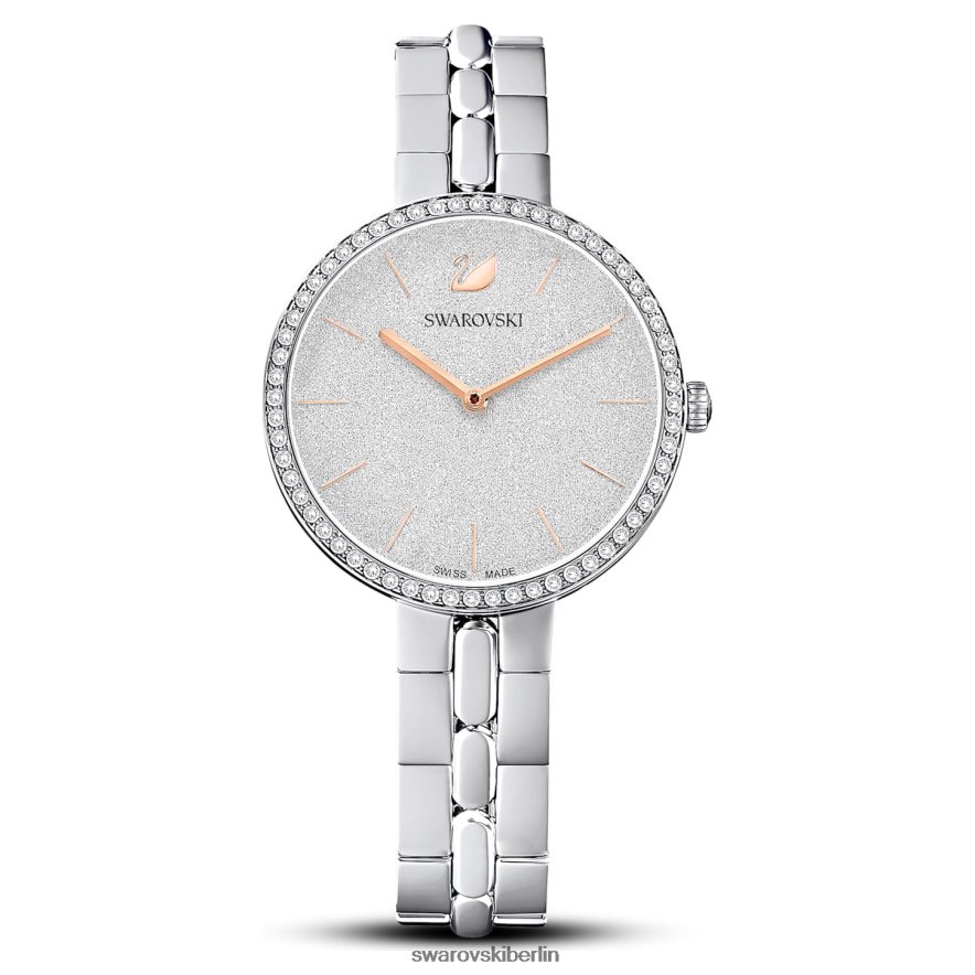 Swarovski kosmopolitische Uhr Swiss Made, Metallarmband, silberfarben, Edelstahl Zubehör HLT4481229