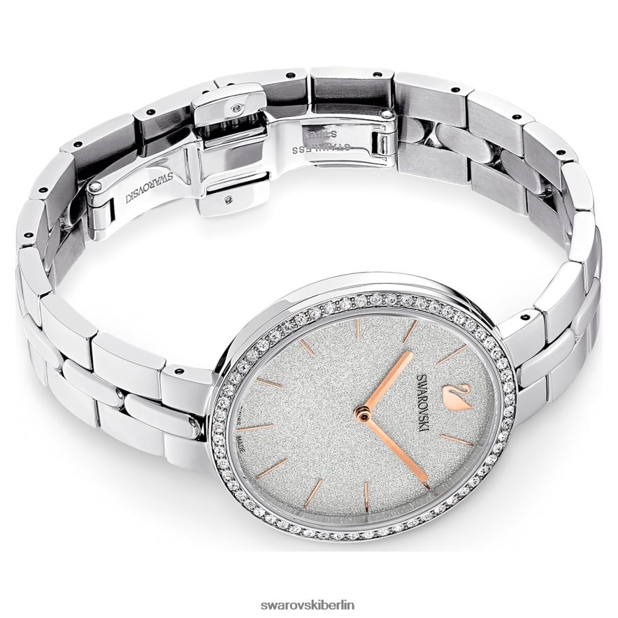 Swarovski kosmopolitische Uhr Swiss Made, Metallarmband, silberfarben, Edelstahl Zubehör HLT4481229