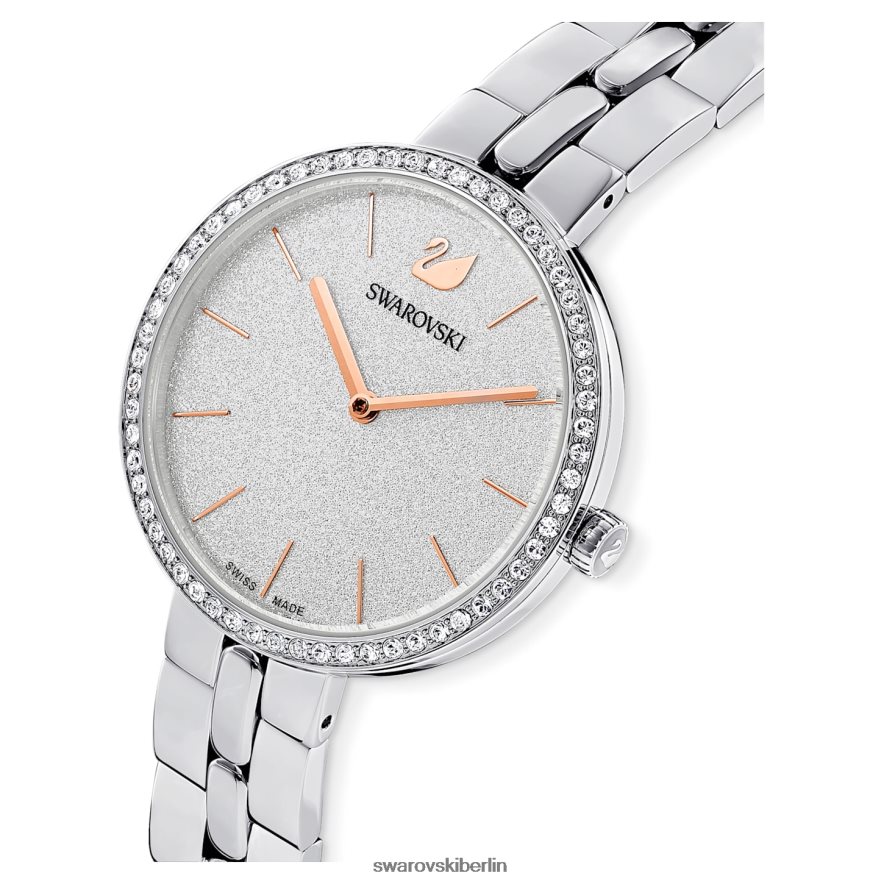 Swarovski kosmopolitische Uhr Swiss Made, Metallarmband, silberfarben, Edelstahl Zubehör HLT4481229
