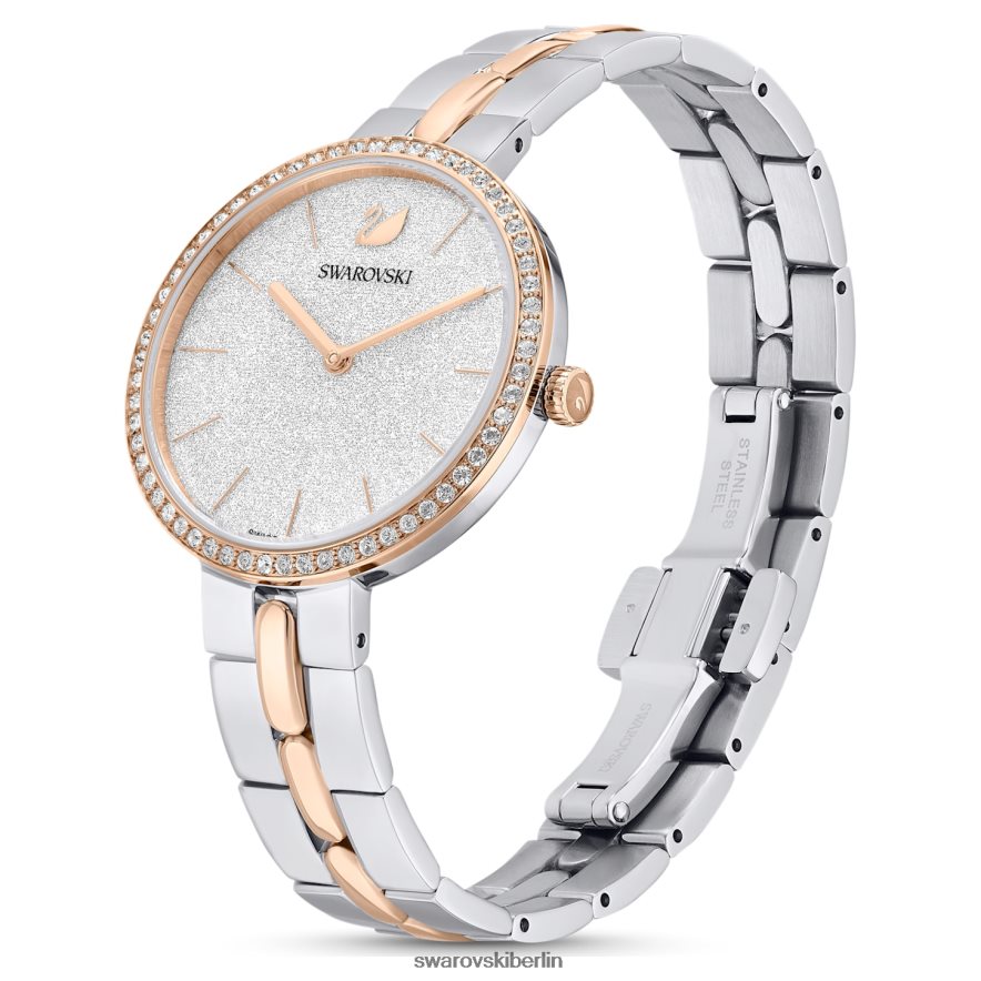 Swarovski kosmopolitische Uhr Swiss Made, Metallarmband, weiß, Metallmix-Finish Zubehör HLT4481156