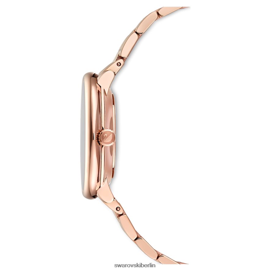 Swarovski kristalline, schicke Uhr In der Schweiz hergestellt, Metallarmband, roségoldfarben, roségoldfarbenes Finish Zubehör HLT4481199