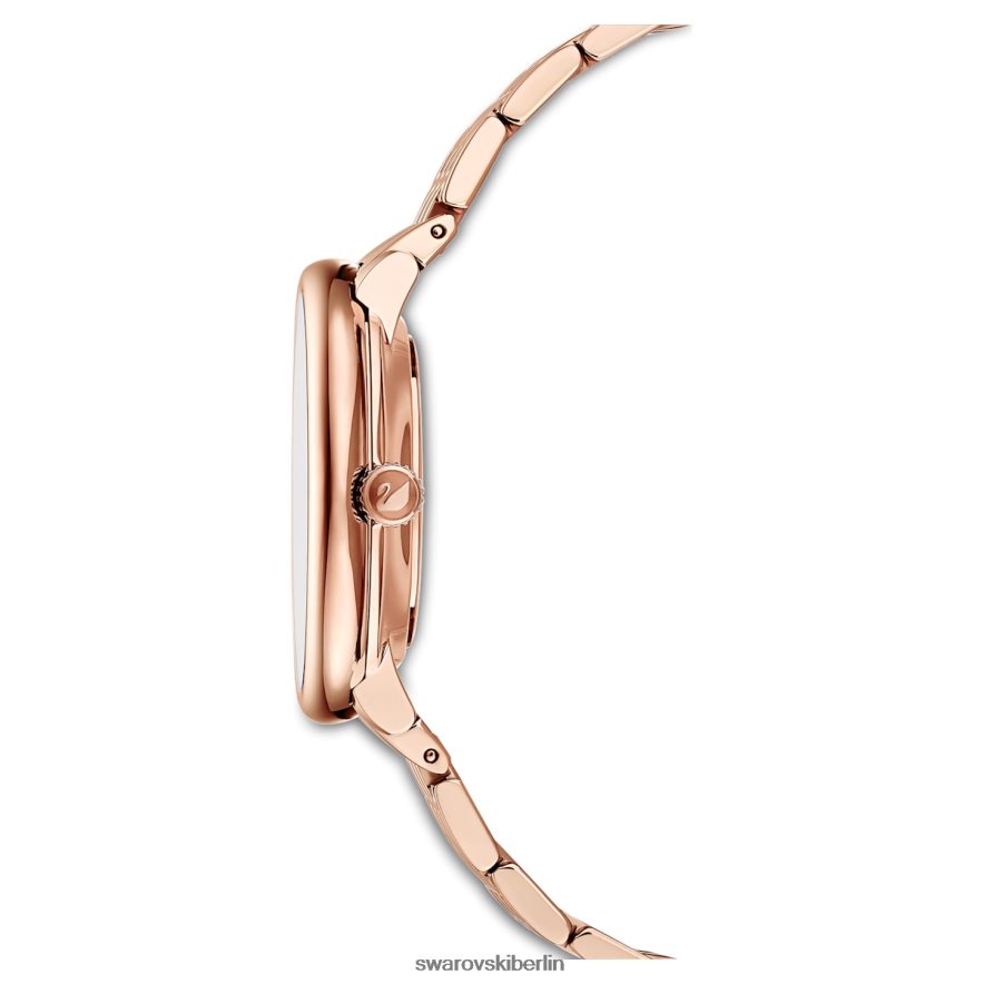 Swarovski kristalline, schicke Uhr Swiss Made, Metallarmband, schwarz, roségoldfarbenes Finish Zubehör HLT4481186
